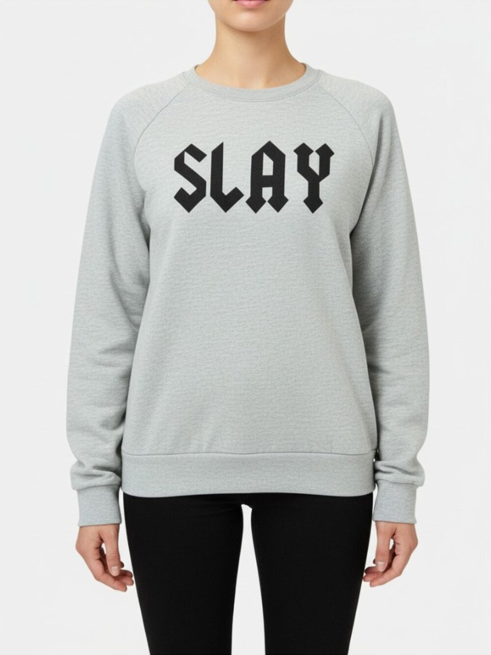 "SLAY" Graphic Crewneck Sweatshirt — American Apparel